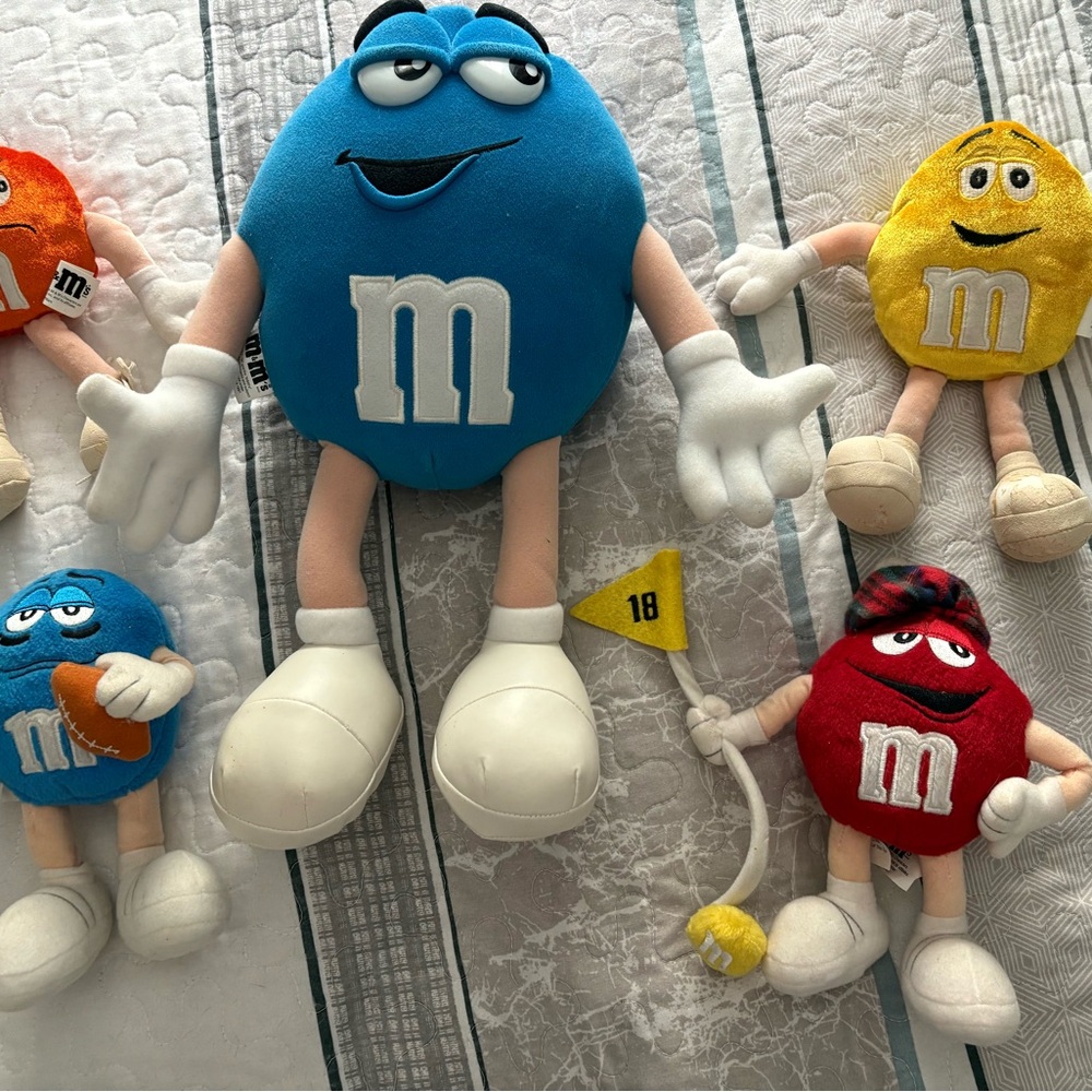 M&M'S Plush Toys Blue and Red Stuffed Animals